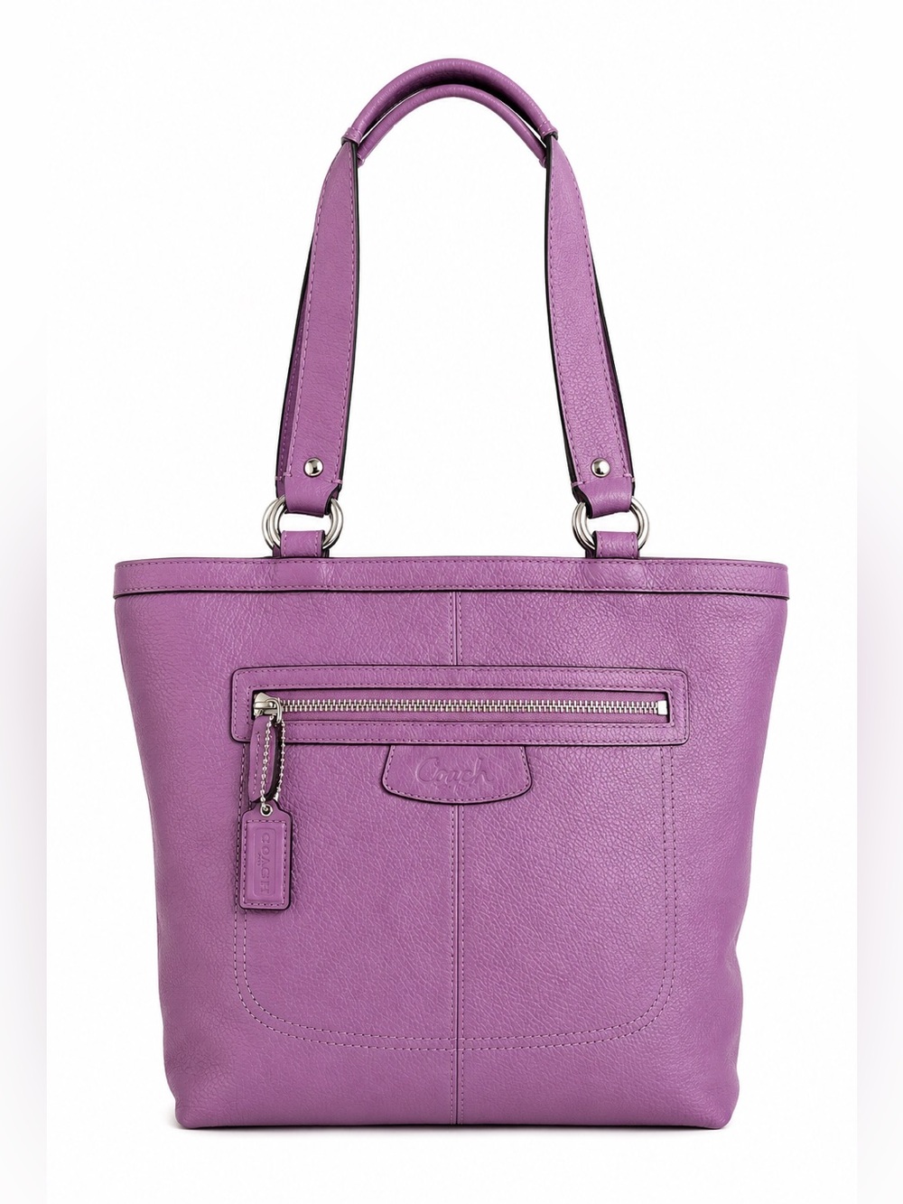 Coach Penelope Leather Tote Shoulder Bag Crossbody Lavender F14683 - Picture 15 of 15